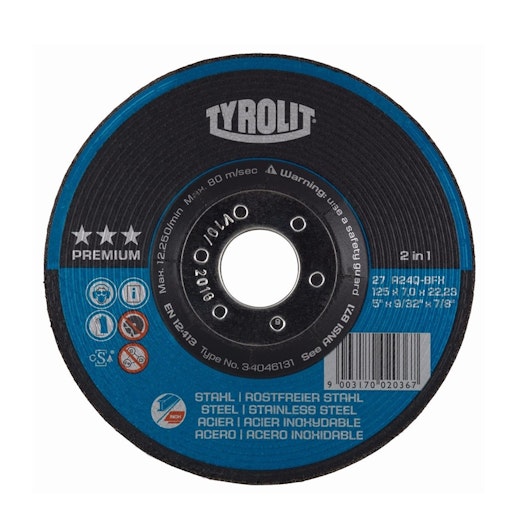 Tyrolit 3 Star 115mm x 2.0mm Cut & Grind Disc